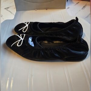 Black ballet flats size 8